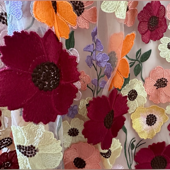 Sleeveless 3D Floral Print Dress - Picture 3 of 8